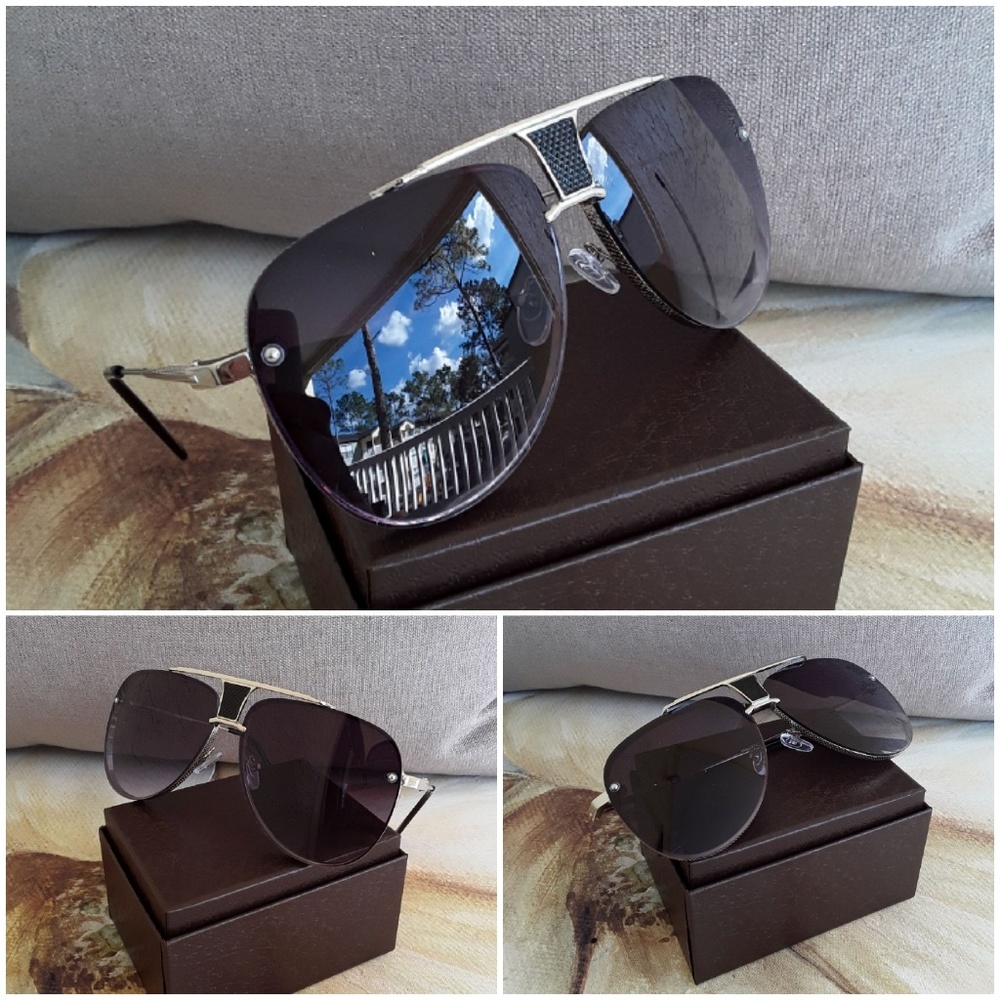 BRAND NEW 2019 UNISEX AVIATOR STYLE SUNGLASSES - Picture 3 of 4